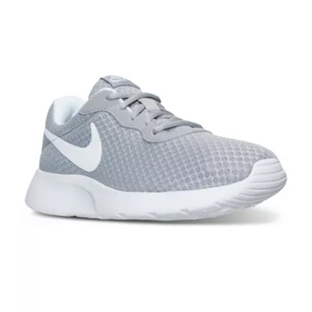 Gray/white Nike Tanjun sneakers